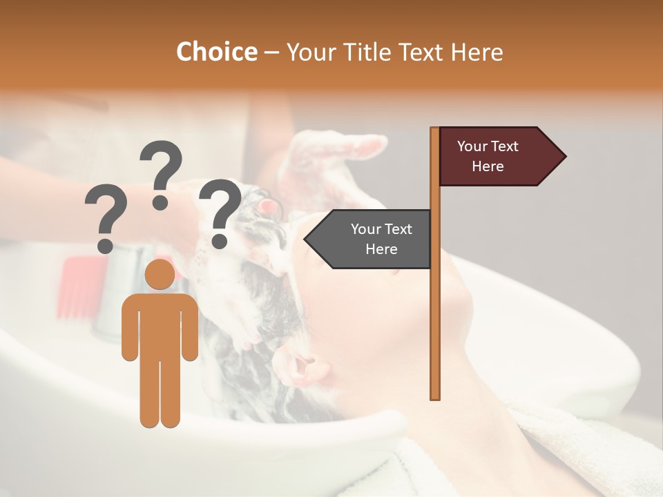 Head Caucasian Relax PowerPoint Template