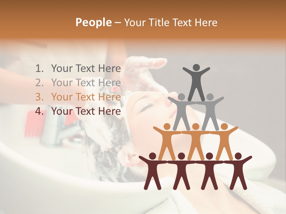 Head Caucasian Relax PowerPoint Template