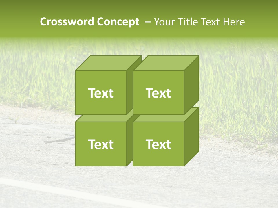 Magpie Highway Grass PowerPoint Template