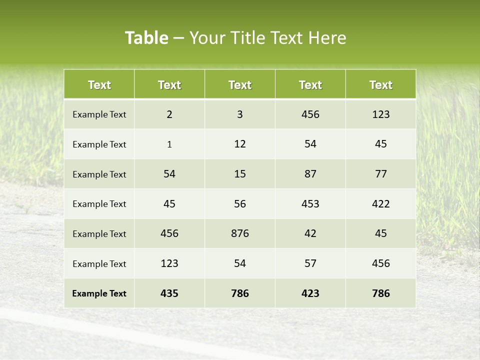 Magpie Highway Grass PowerPoint Template