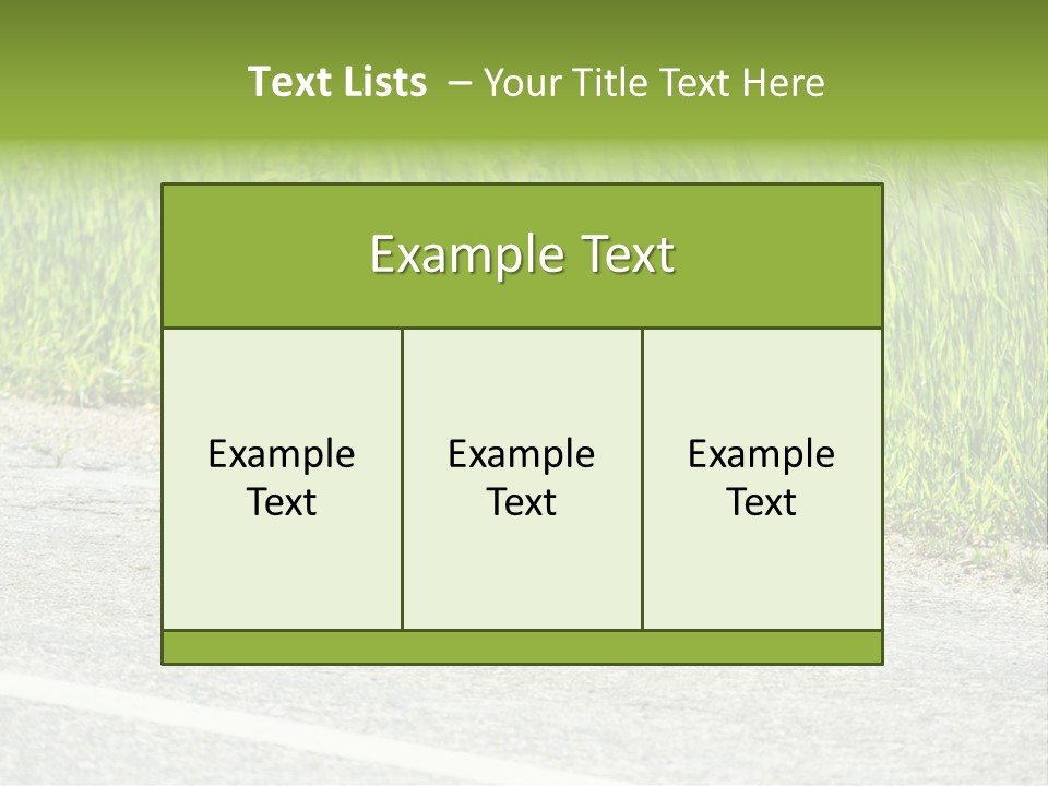 Magpie Highway Grass PowerPoint Template