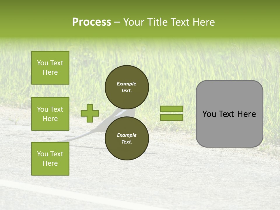 Magpie Highway Grass PowerPoint Template
