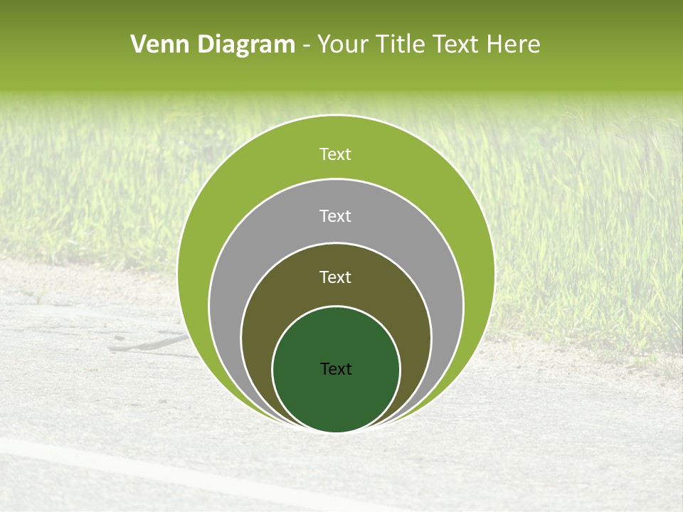 Magpie Highway Grass PowerPoint Template