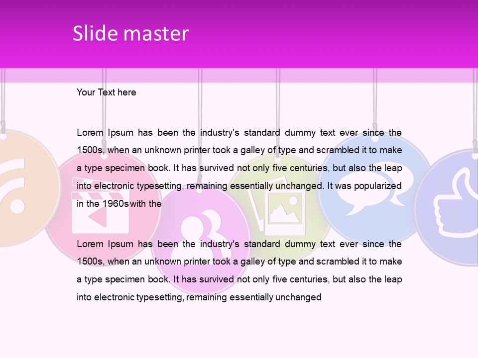Symbol Internet Page PowerPoint Template