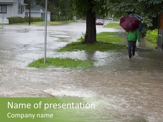 Storm Sewer Storm City PowerPoint Template