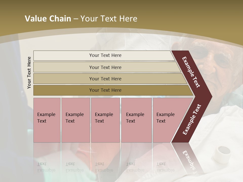 An Old Man In A Hospital Bed With A Nurse PowerPoint Template