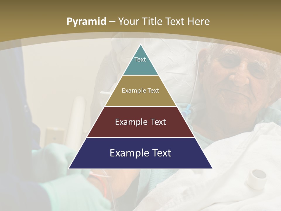 An Old Man In A Hospital Bed With A Nurse PowerPoint Template