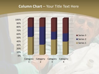 An Old Man In A Hospital Bed With A Nurse PowerPoint Template