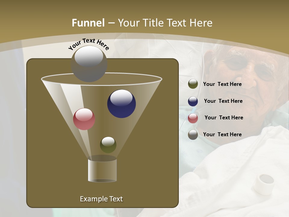 An Old Man In A Hospital Bed With A Nurse PowerPoint Template