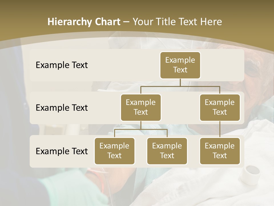 An Old Man In A Hospital Bed With A Nurse PowerPoint Template