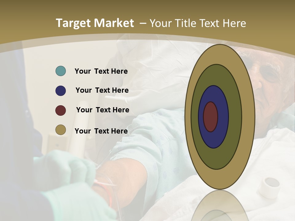 An Old Man In A Hospital Bed With A Nurse PowerPoint Template