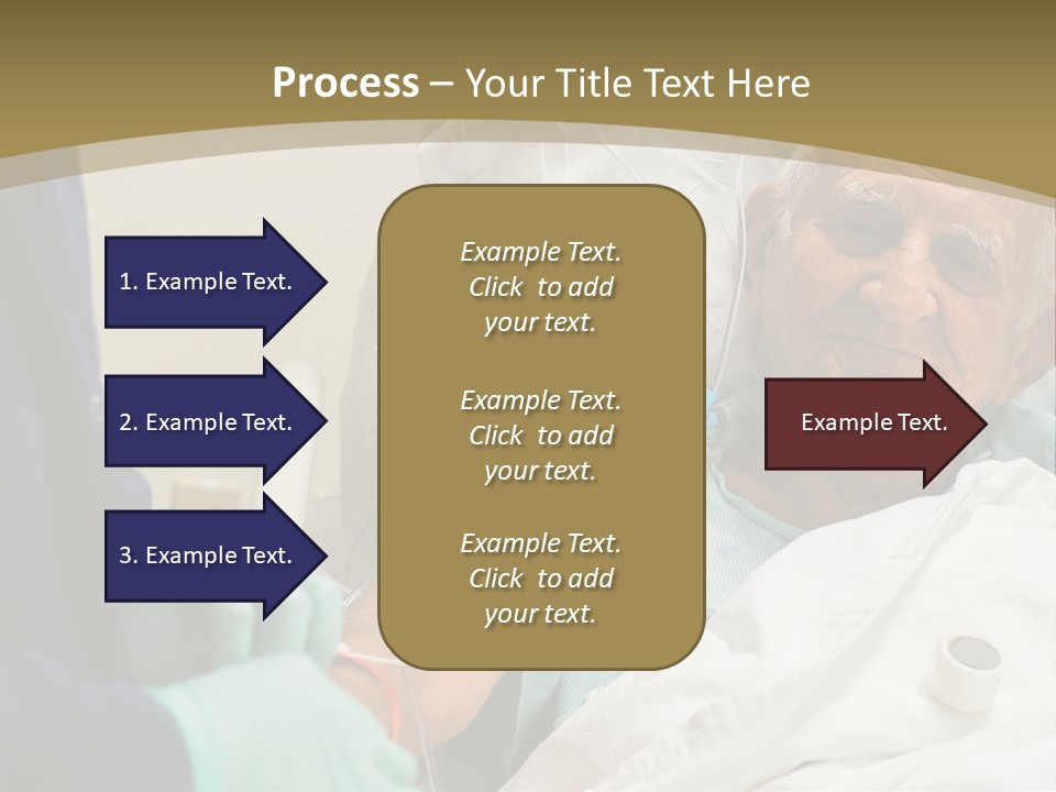 An Old Man In A Hospital Bed With A Nurse PowerPoint Template