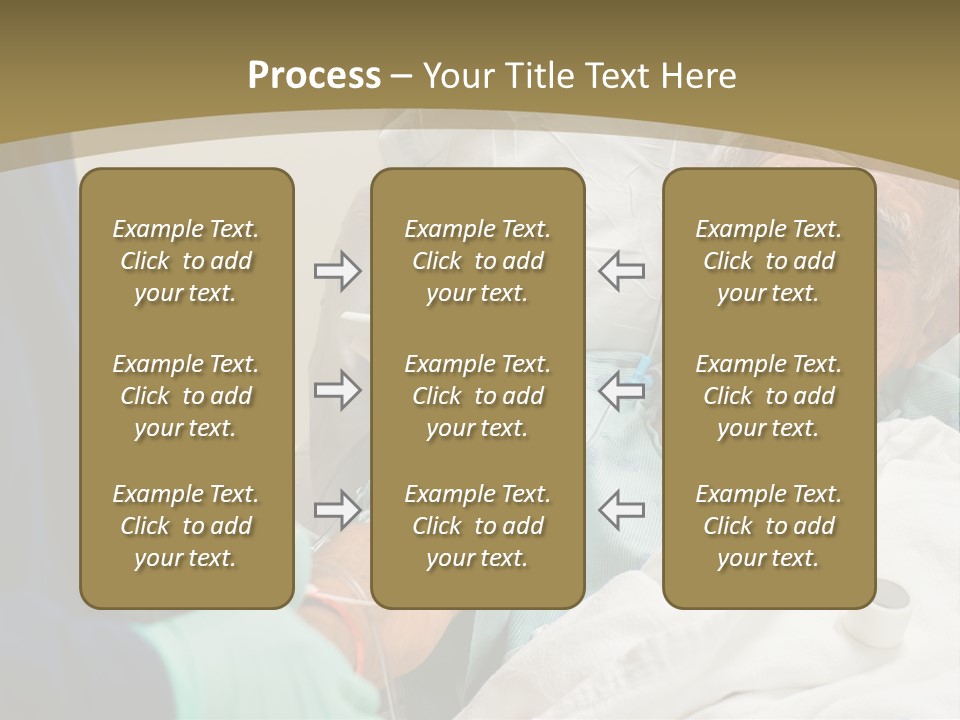 An Old Man In A Hospital Bed With A Nurse PowerPoint Template