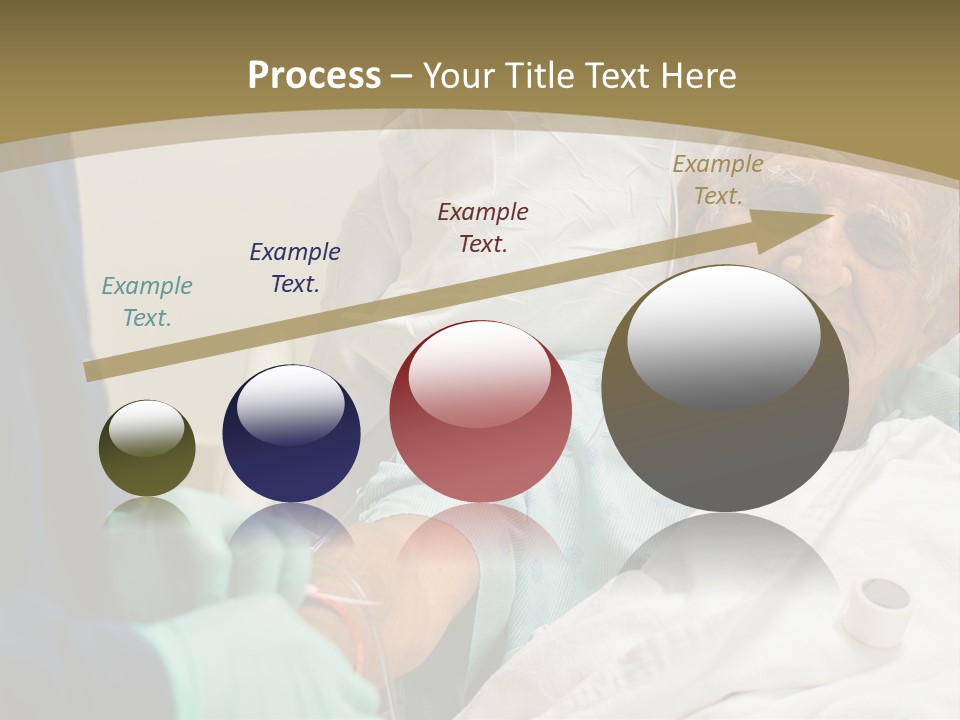 An Old Man In A Hospital Bed With A Nurse PowerPoint Template