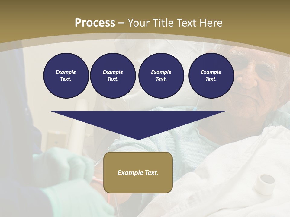 An Old Man In A Hospital Bed With A Nurse PowerPoint Template