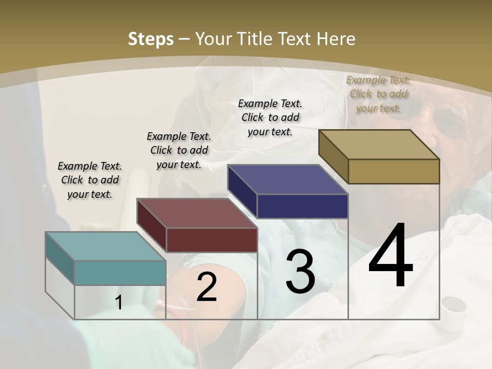 An Old Man In A Hospital Bed With A Nurse PowerPoint Template