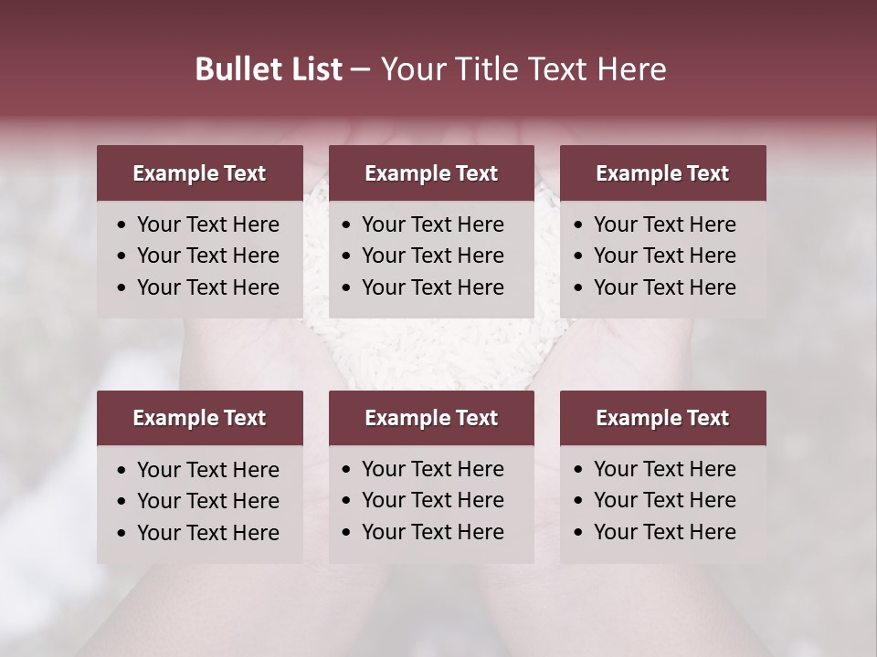 Rice Neglected Survive PowerPoint Template