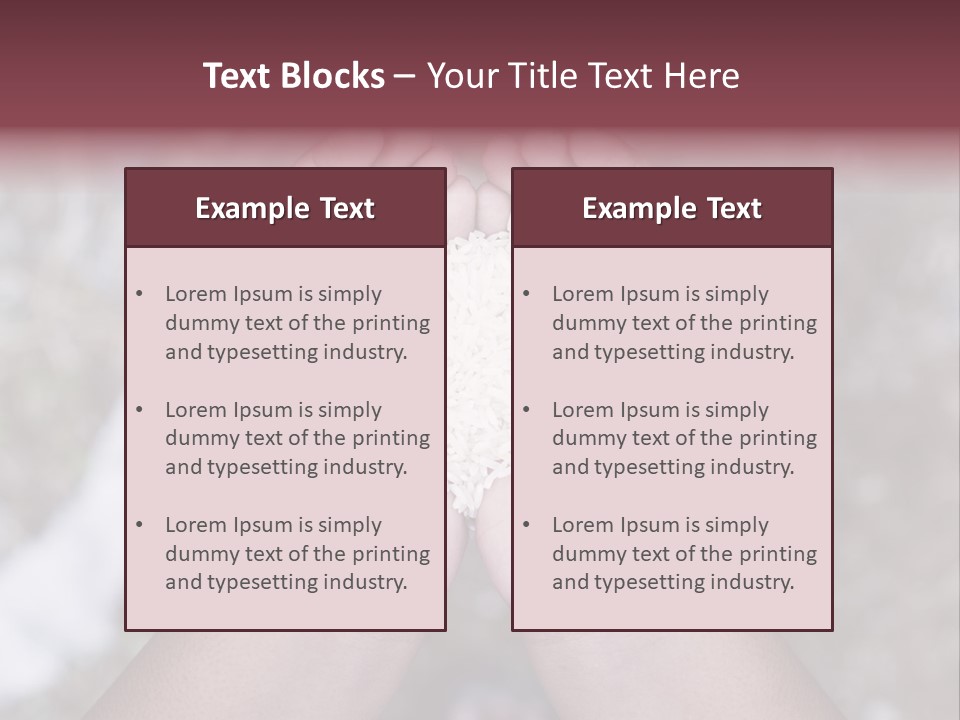 Rice Neglected Survive PowerPoint Template