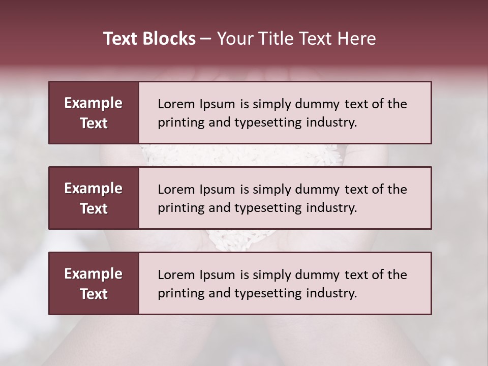 Rice Neglected Survive PowerPoint Template