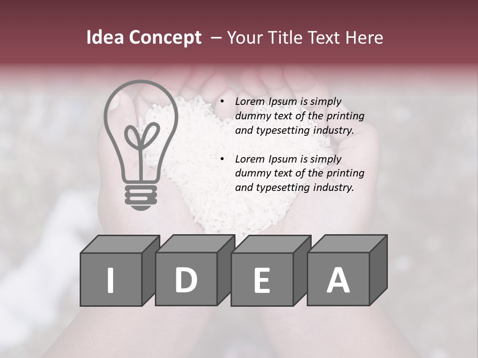 Rice Neglected Survive PowerPoint Template