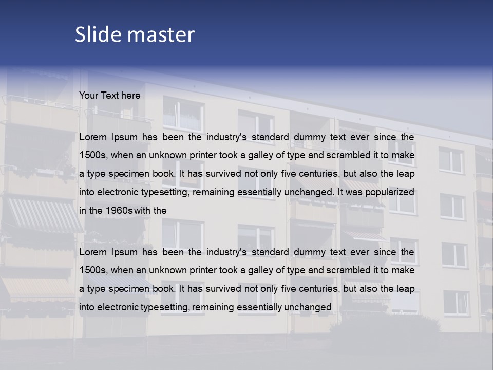 Housing Brick Exterior PowerPoint Template