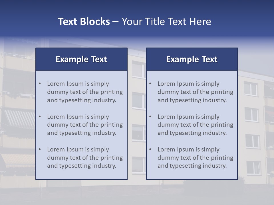 Housing Brick Exterior PowerPoint Template