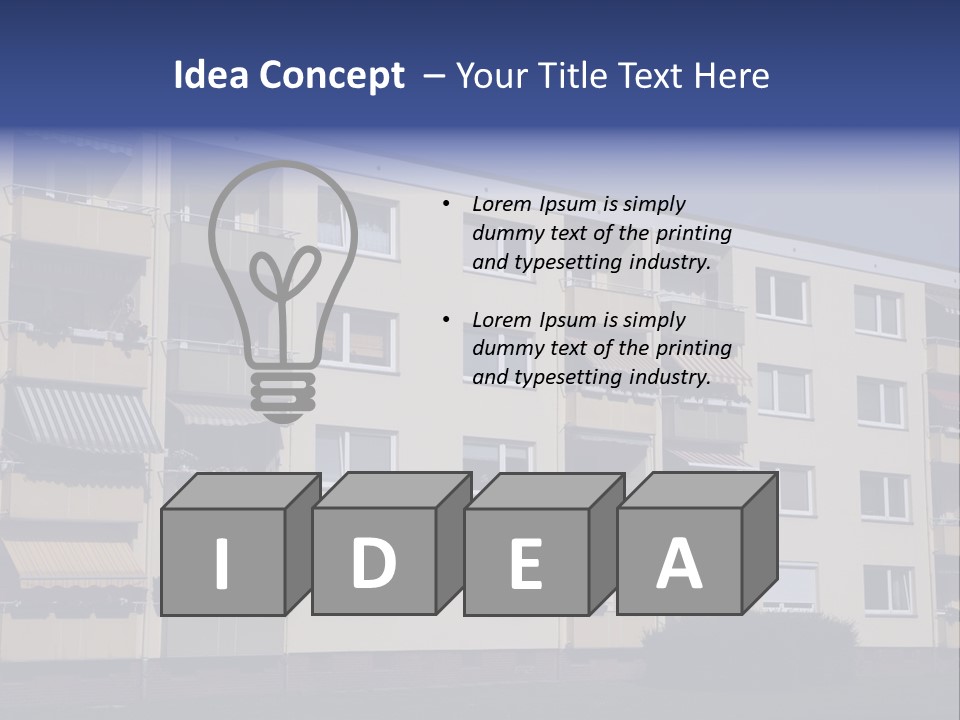 Housing Brick Exterior PowerPoint Template