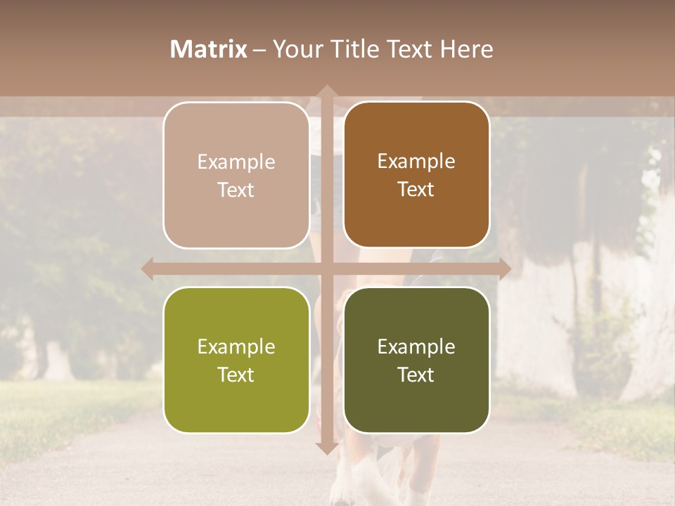 A Woman Running With A Dog On A Leash PowerPoint Template