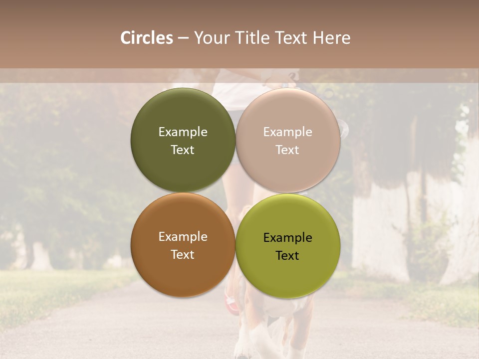 A Woman Running With A Dog On A Leash PowerPoint Template