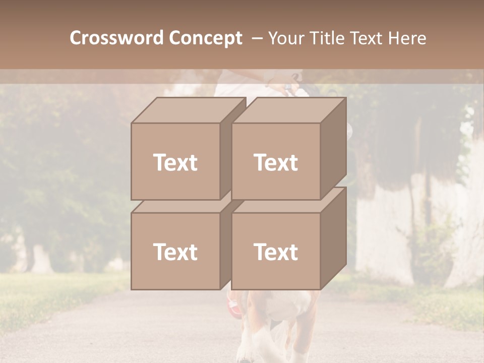 A Woman Running With A Dog On A Leash PowerPoint Template