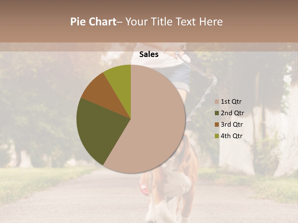 A Woman Running With A Dog On A Leash PowerPoint Template