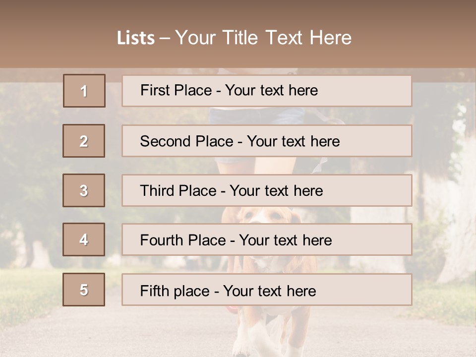 A Woman Running With A Dog On A Leash PowerPoint Template