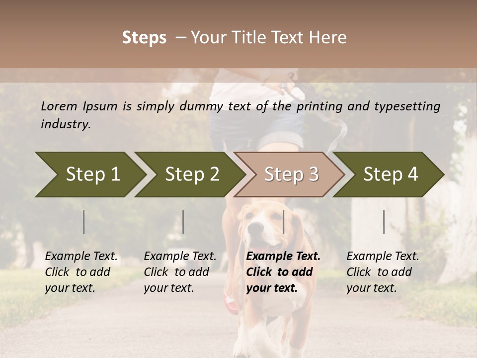 A Woman Running With A Dog On A Leash PowerPoint Template