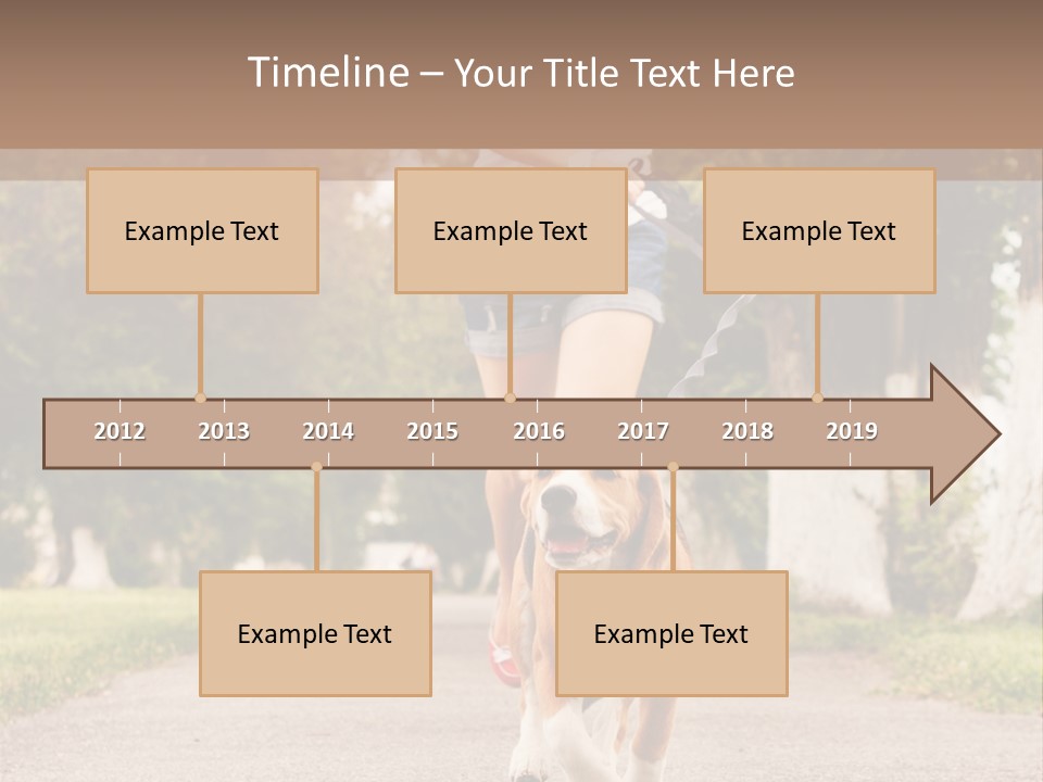 A Woman Running With A Dog On A Leash PowerPoint Template