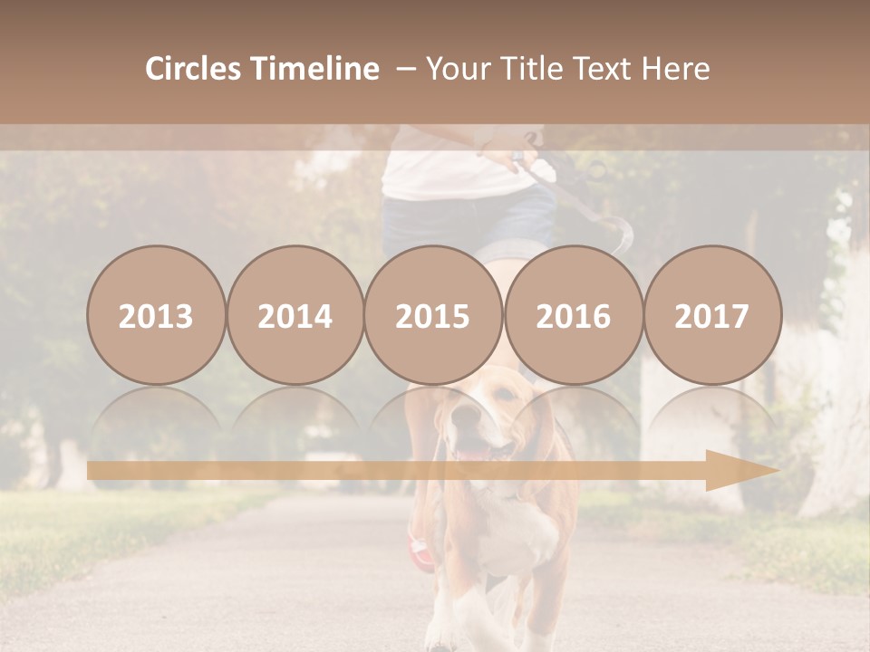 A Woman Running With A Dog On A Leash PowerPoint Template