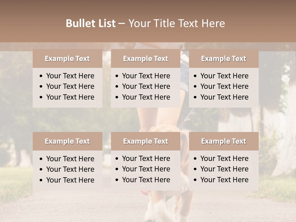 A Woman Running With A Dog On A Leash PowerPoint Template