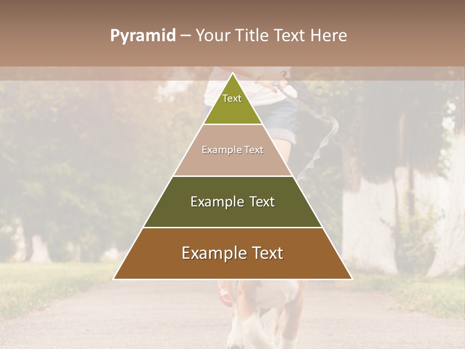 A Woman Running With A Dog On A Leash PowerPoint Template