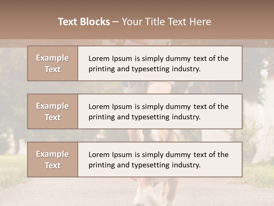 A Woman Running With A Dog On A Leash PowerPoint Template