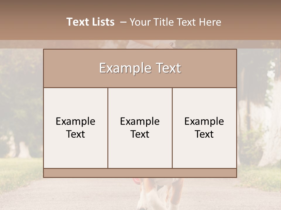 A Woman Running With A Dog On A Leash PowerPoint Template