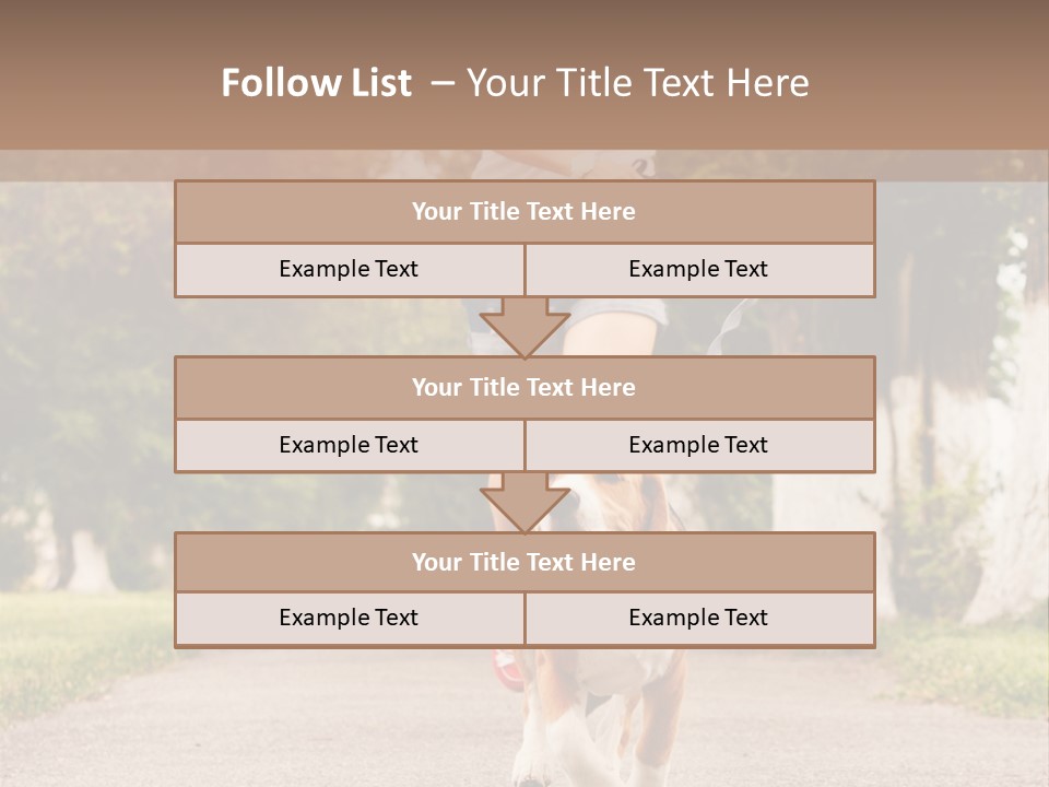 A Woman Running With A Dog On A Leash PowerPoint Template