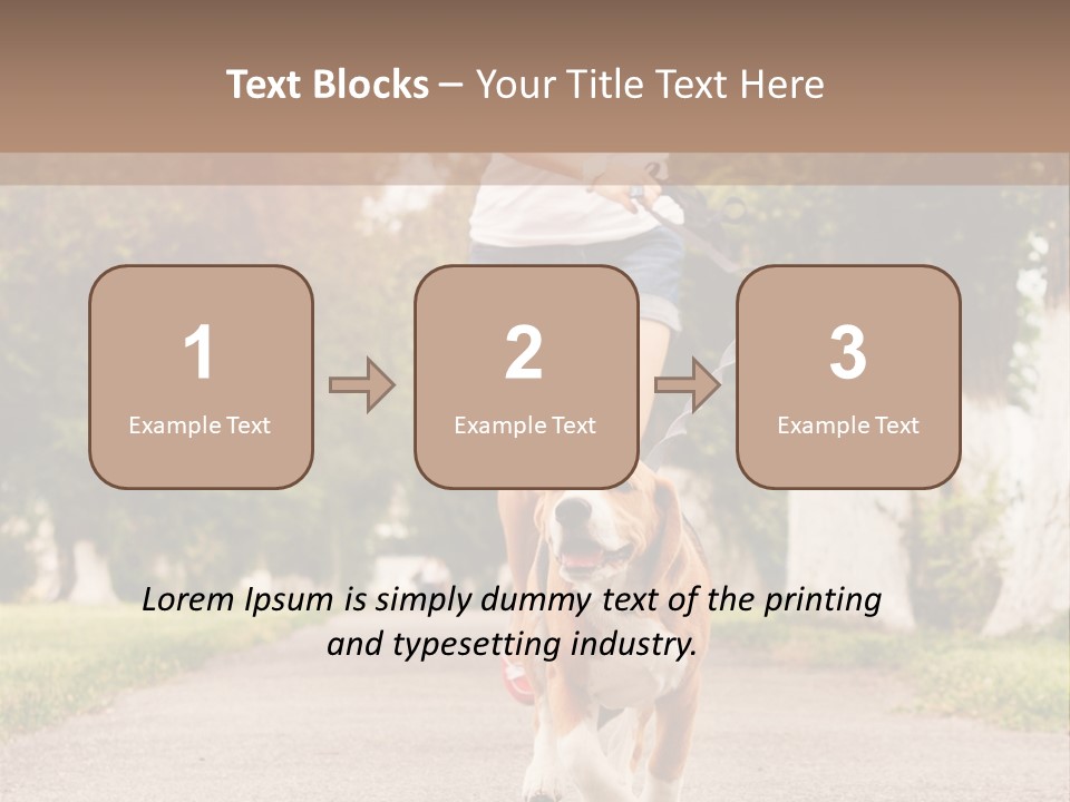 A Woman Running With A Dog On A Leash PowerPoint Template