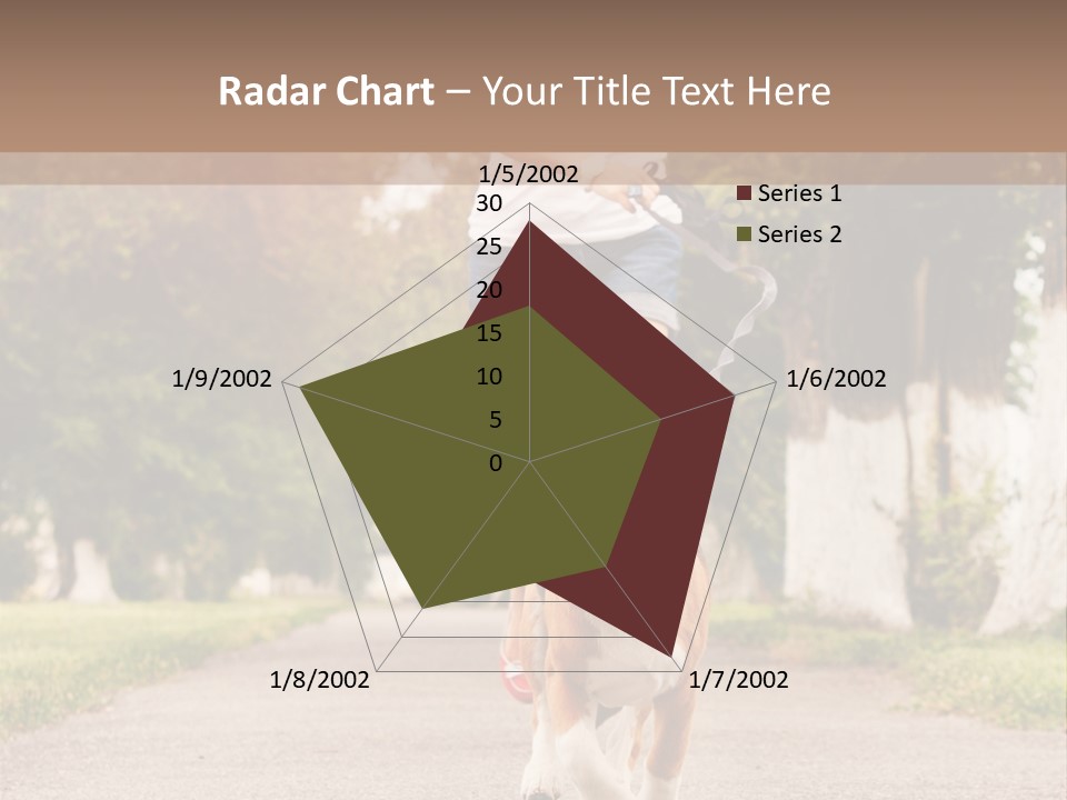 A Woman Running With A Dog On A Leash PowerPoint Template