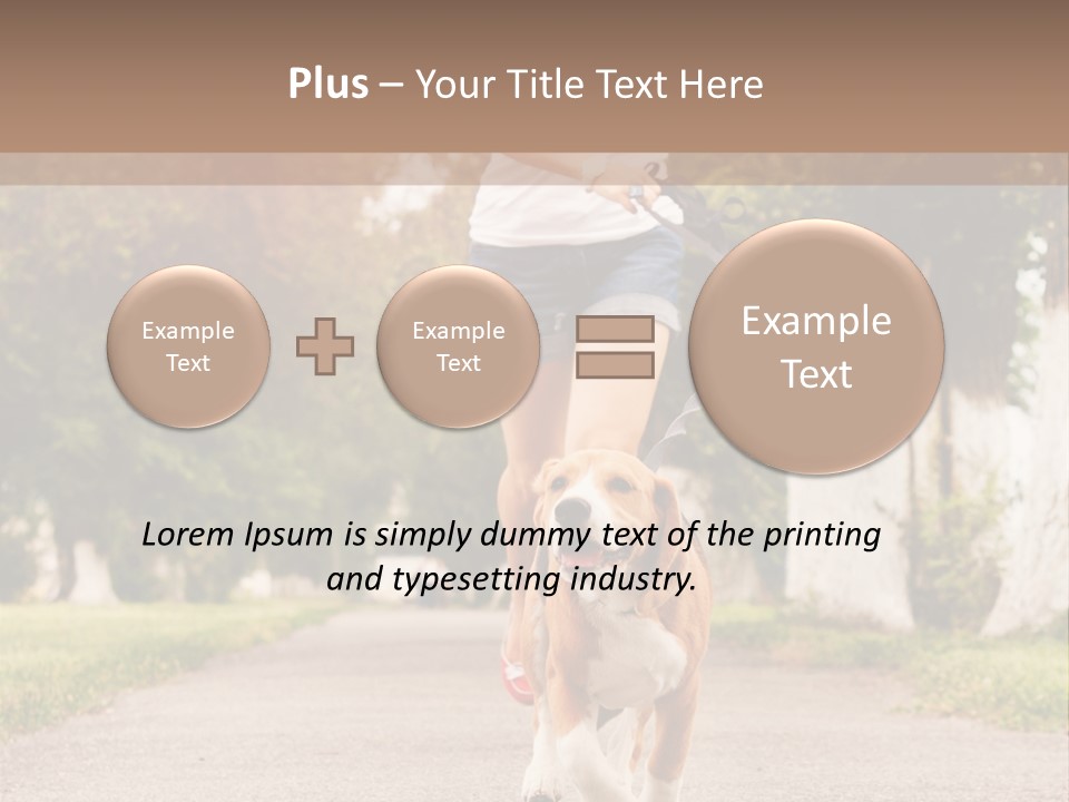 A Woman Running With A Dog On A Leash PowerPoint Template