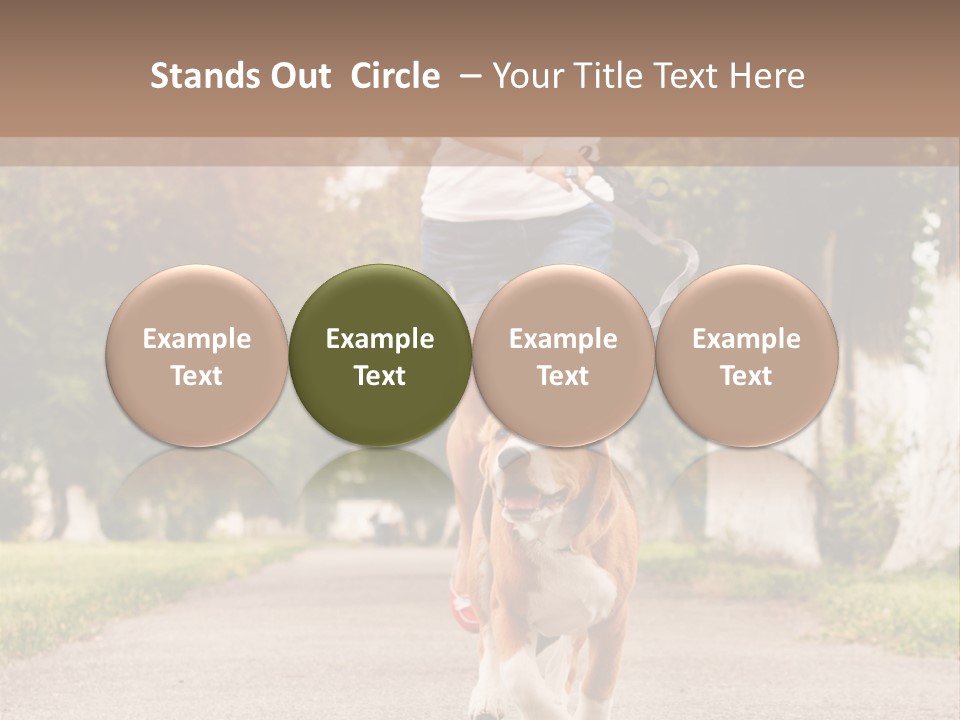 A Woman Running With A Dog On A Leash PowerPoint Template