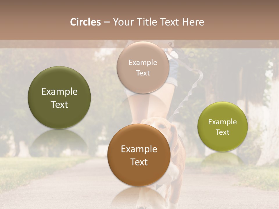 A Woman Running With A Dog On A Leash PowerPoint Template