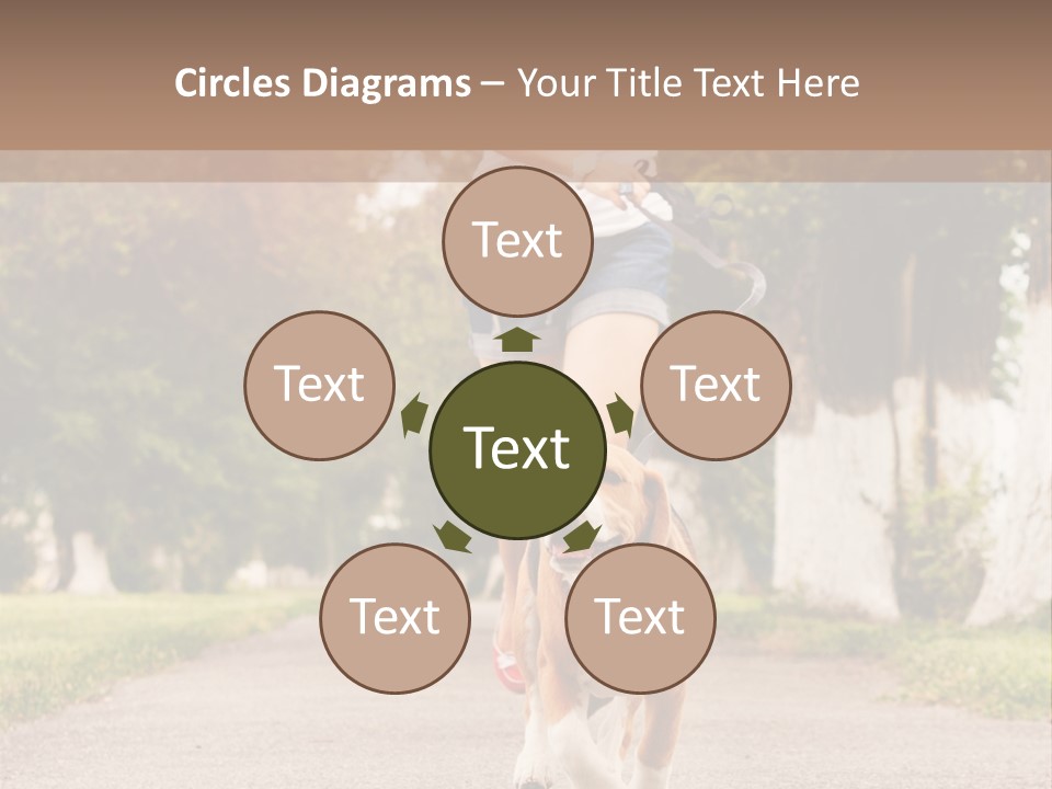 A Woman Running With A Dog On A Leash PowerPoint Template