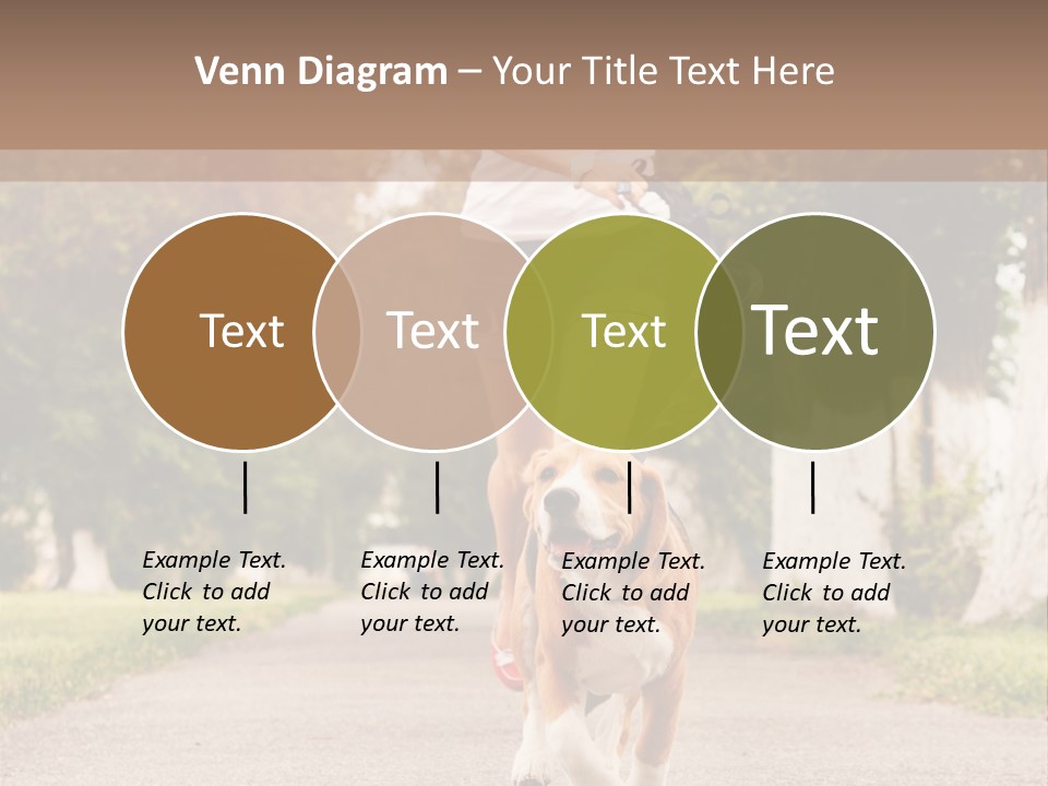 A Woman Running With A Dog On A Leash PowerPoint Template