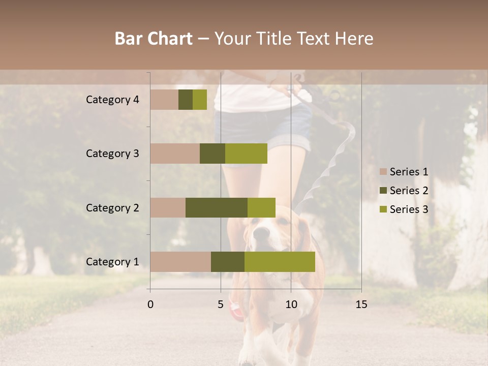 A Woman Running With A Dog On A Leash PowerPoint Template