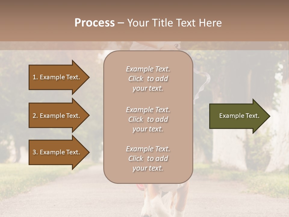 A Woman Running With A Dog On A Leash PowerPoint Template