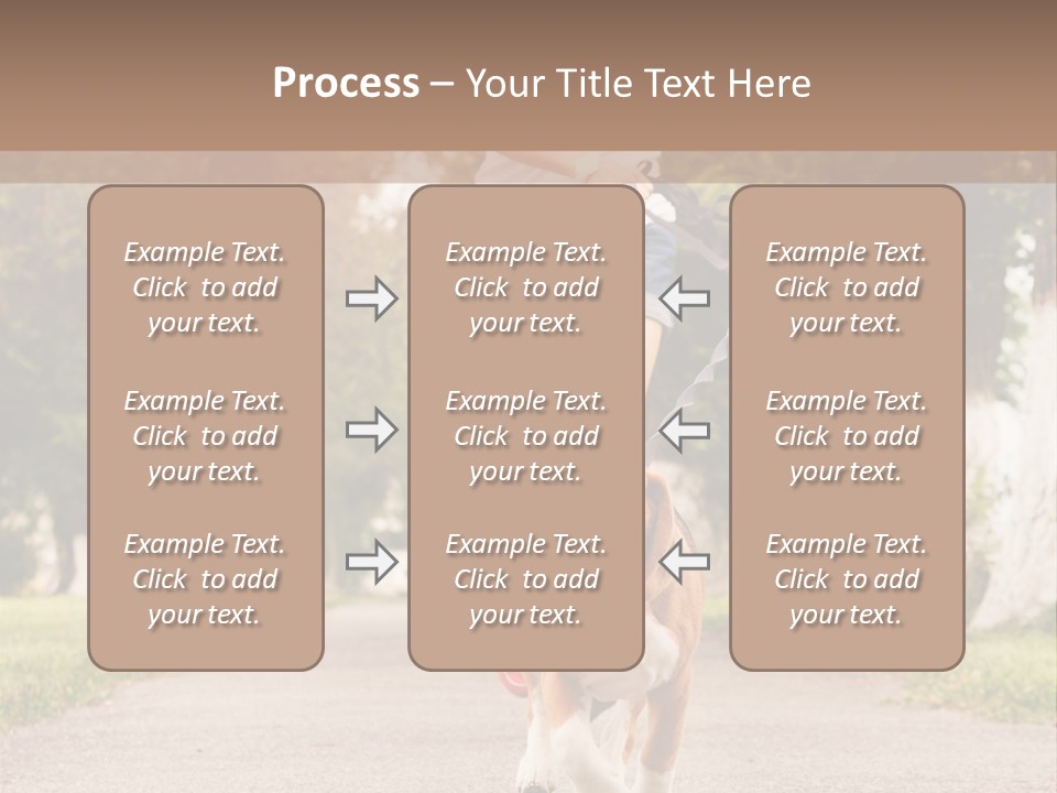 A Woman Running With A Dog On A Leash PowerPoint Template